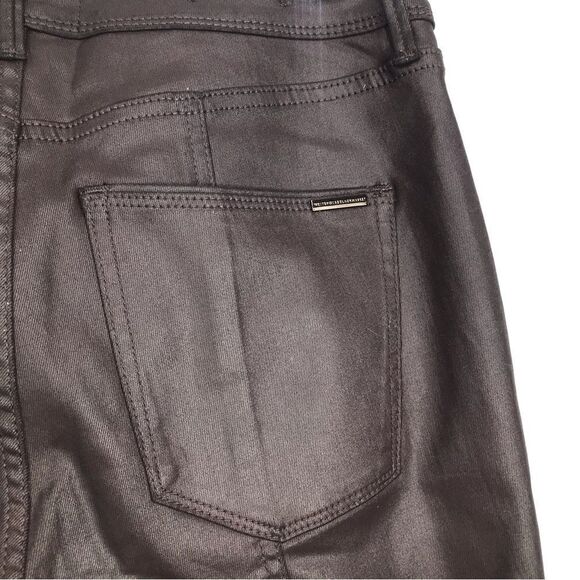 White House Black Market Cabernet Faux Leather Coated High Rise Skinny Pants - Picture 16 of 16